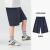 Pantalones Cortos de Cinco Puntos Rectos Sueltos de Verano para Niños Duoduo, Pantalones Frescos de Lyocell de Longitud Media con Bordado, Pantalones Cortos Deportivos para Niños