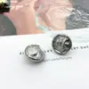 Palacio Xiaoxiang Estilo Raya Dorada Imitación Botón Metálico Abrigo Abrigo de Lana Floral Grueso Suéter Ropa de Mujer Botón Decorativo
