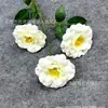 Flor Artificial de Peonía Yuegui para Boda, Salón de Bodas, Hotel, Accesorios de Decoración para el Hogar, Flor Artificial de Peonía de 3 Cabezas