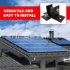 Suministro Transfronterizo de Soportes de Hoja de Hierro Ajustables Negros Montados en la Parte Frontal para Paneles Solares, Soportes de Aleación de Aluminio para Paneles Solares