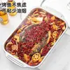Plato para Pescado a la Parrilla de Acero Inoxidable con Borde Elevado Grande, Base Plana, Plato Multiusos, Plato para Pescado, Especial para Olla Caliente y Estufa de Alcohol, Nuevo Modelo Set Completo de Estufa para Pescado a la Parrilla