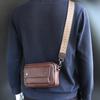 2024 Nueva Mochila Cruzada Simple para Hombre de Moda Estilo Casual Japonés Multicapa Bolso de Hombro para Hombre Retro Bolso Cruzado Pequeño
