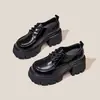 Mocasines de Moda con Suela de Plataforma para Mujer 2026 Otoño Nueva Llegada Sin Cordones Piel Suave Suela Gruesa Aumentan la Altura Zapatos Pequeños de Cuero Mocasines Versátiles