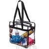 Bolsa Tote Transparente con Cremallera de PVC Bolso de Hombro Bolsa de Compras de PVC Bolsa de Playa de PVC