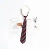 Jk Tie Female Lazy Nude-Free Brown Stripe Japanese Style College Style Decorative Wine Red Dk Shirt Boys Casual