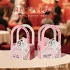 Caja de dulces para boda, caja de embalaje de dulces estilo nuevo, caja de dulces de regalo de compromiso de boda de dibujos animados portátil
