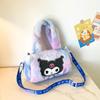 Serie Sanrio Lindo Bolso Cuadrado Largo de Peluche Recién Llegado Bolso Cruzado de Un Solo Hombro Papelería Bolso Merleti Muñeca Máquina