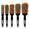 Peine de Peluquería Salón de Belleza Cabello Cerámica Laca Rodillo de Aluminio Conductividad Térmica Cerdas Peinado Suave Peine Rizador