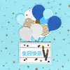 Serie de Horneado Colorida Rosa Azul Pastel Cumpleaños Enchufe Tarjeta Decoración Decorando Niños Niñas Fiesta de Cumpleaños Atuendos