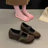 Zapatos Mary Jane retro para mujer, nueva colección otoño 2026, con correas de velcro, diseño que aumenta la altura, bailarinas, zapatos de punta fina y estilo mocasín
