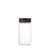 Fábrica de Origen Botella de Vidrio de Gran Diámetro de 47 mm con Tapa de Madera de Acacia, Botella para Exhibición de Cuentas de Pulsera de Madera de Águila, Al por Mayor en Stock
