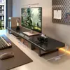 Soporte elevador para monitor de computadora de escritorio para e-sports, estante de escritorio extendido de doble capa con bandeja para teclado