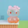 Nueva decoración de artesanía de resina de gato facetado con degradado de cristal lindo translúcido figura de juguete creativa de moda adorno de escritorio