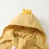 2025 Nova Jaqueta Corta-Vento Infantil Acolchoada para Bebê Outono e Inverno Jaqueta Pão com Capuz Moda Quente Roupas para Bebês