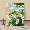 Girasol Pintado a Mano Acrílico Coloreado DIY Pintura al Óleo Digital Flor Van Gogh Picasso Monet Amanecer Impresionismo 40*50