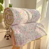 Colcha de verão classe A para mãe e filho, colcha de algodão puro com desenho animado, fibra de soja, ar condicionado, lavável à máquina, colcha fina para presente simples e dupla