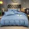 Roupa de cama de cor sólida lavar algodão único colcha cobrir bordado simples colcha capa grossa colcha de retalho único presente por atacado geração