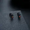 Pendientes de Ángel de Amor de Acero de Titanio para Hombres, Pendientes de Zirconia de Lujo Ligero de Alta Gama para Mujeres, Accesorios de Joyería Transfronterizos con Diseño de Nicho