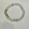 Nuevas Pulseras de Cristal Coloridas Accesorios de Alto Valor Diseño de Nicho Pulsera de Cristal Rosa Joyería Fabricante Venta Directa Mayoreo
