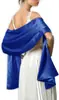 Xale de Cetim Estilo Europeu e Americano Cor Sólida Xale para Vestido de Noite Lenço Longo de Cetim Decorativo Casamento Vestido Cheongsam Combinando Cetim