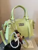 Bolsa Boston Portátil Estilo Nicho Retro Estilo Coreano Feminina Simples Versátil Elegante Alta Qualidade Bolsa Transversal