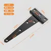 Bisagra Tipo T de Uso Rudo de 6 pulgadas para Puertas, Portones, Cercas, Puertas de Madera, Puertas Plegables, Ventanas, Puertas de Granero, Bisagra Triangular Larga