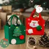 Bolsa Tote de Feltro Transfronteiriça de Natal Sacola de Presente de Maçã para Véspera de Natal Personalizada Feita à Mão