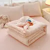 Colcha de Verano de Encaje Suave como una Nube Grado Maternidad y Bebé, Algodón Puro, Transpirable para Verano, Núcleo de Colcha con Aire Acondicionado, Lavable a Máquina, Colcha Fina de Regalo