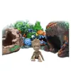 Casa Refugio Cangrejo Ermitaño Bosque Coral Concha de Coco Tronco de Árbol Agujero Reptil Caja para Mascotas Trepadoras Adornos de Paisajismo Casa Piña Objeto para Trepar