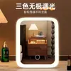 Nuevo Espejo de Tocador Iluminado con LED y Luz de Relleno, Espejo de Belleza Estilo Ins, Espejo de Escritorio para Dormitorio, Portátil