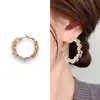 Estilo Japonés y Coreano Lujo Ligero Brillante Exquisito Zircón Arete Diseño de Nicho Sentido de Alta Gama Alto Valor Nuevo Estilo Pendientes de Aro Modernos para Mujer