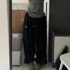 Moda de otoño pantalones deportivos casuales simples adelgazantes nuevos pantalones de chándal de pierna ancha para mujer cintura alta rectos holgados pantalones casuales