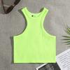 Blusa deportiva de nailon para mujer, para yoga, transpirable, sin dejar rastro, para correr, de secado rápido, con forma de I.