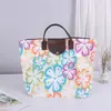 Bolsa Portátil de Tecido Oxford com Logo Personalizado Bolsa de Ombro à Prova d'Água Dobrável Bolsa de Compras Supermercado Bolsa de Ombro de Grande Capacidade Bolsa de Compras