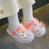 Chinelos de algodão infantis de inverno, quentes e forrados com fleece, impermeáveis, com sola macia e acolchoada, adequados para uso interno, para meninas e bebês
