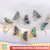 Conjunto de Anel e Brincos Borboleta com Zircônia e Pérola Microincrustada DIY Novo Elegante Versátil Moda Feminina