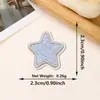 Directo del fabricante: Parches bordados de pentagrama coloridos mini con adhesivo termofusible para ropa, sombreros, bolsos y parches decorativos