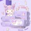 Sanrio Original Novo Pano de Rosto Descartável Kuromi, Úmido e Seco, Padrão Pérola Espessado, Não Solta Fiapos e Absorve Água