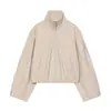 Estilo Cruzado Europeu e Americano Moda Macia Roupas Femininas Cruzadas Temperamento Europeu e Americano Jaqueta Piloto Externa
