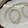 Collar de Plata Brillante S925 de Plata de Ley Estilo Ins Coreano de Nicho de Gama Alta con Cuentas Dobles Envolvente con un Ambiente Elegante y Grácil