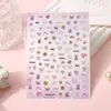 Arte de Uñas de Rosa Serie Japonesa Patrón Explosivamente Dulce y Fresco Pegatina para Arte de Uñas Decoraciones para Uñas Accesorios Pequeños