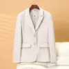 Traje Feminino Transfronteiriço de Temperamento para o Dia a Dia Solto Comércio Exterior Estilo Europeu e Americano Jaqueta Casual de Primavera e Outono Casaco Feminino