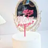 Copyright transfronterizo Día de la Madre MAMÁ tarjeta acrílica para pastel de doble capa mejor mamá feliz Día de la Madre tarjeta para pastel