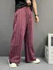 Pantalones de rayas para hombre y mujer, para uso diario en verano al aire libre, con diseño de cordón, ligeros, estilo casual de vacaciones, corte holgado, unisex