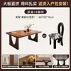 Mesa de jantar em madeira maciça para a sala de estar, mesa grande, novo modelo 2026, mesa de jantar para casa, mesa longa grande para a sala de estar, escrivaninha, escrivaninha de escritório