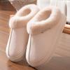 Novos Chinelos de Pelúcia de Algodão para Mulheres no Inverno para Casa Interna Quentes com Forro de Lã Saco Antiderrapante e Roupa Externa Chinelos com Solado Grosso para Homens no Outono e Inverno