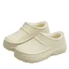 Pantuflas de algodón impermeables todo incluido para mujer, forradas de felpa para invierno, cálidas, de suela gruesa, antideslizantes, adecuadas para uso en interiores y exteriores, estilo de pareja, con talón cerrado y forro interior de algodón esponjoso
