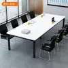 Mesa de conferência, mesa longa, moderna, simples, retangular, mesa grande de escritório, mesa de negociação, mesa de treinamento simples, bancada de trabalho