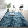 Alfombra de Lana de Seda de Pelo Largo Transfronteriza para Dormitorio, Sala de Estar, Sofá, Mesa de Café, Suave Antideslizante Color Sólido Venta al por Mayor Alfombra de Mesita de Noche