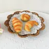 Cesta Personalizada para Snacks de Mimbre Sintético, Bandeja para Papas Fritas, Pan, Pastel, Cacahuates, Semillas de Melón, Plato para Snacks, Cesta para Postres, Frutero, Cesta para Verduras